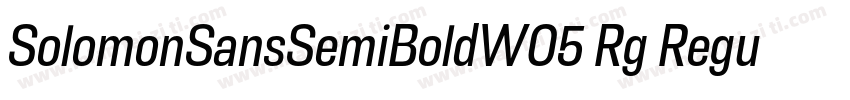 SolomonSansSemiBoldW05 Rg Regular字体转换